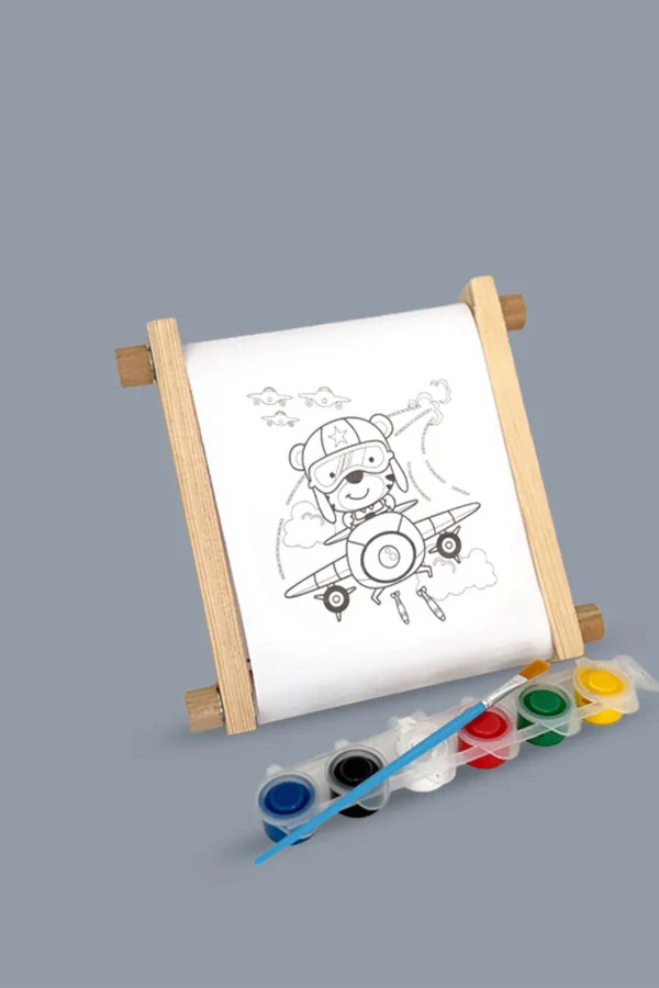 Çevirmeli Tuval Çocuk Ressam Ön Çizimli 13 X 18 Cm Boyama Seti Tuvali Devam Tuvali 10 Farklı Resim